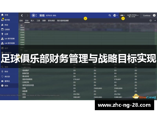 足球俱乐部财务管理与战略目标实现