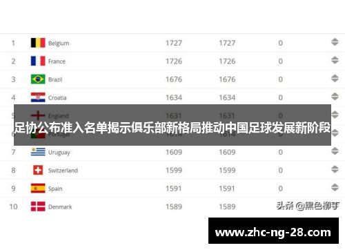 足协公布准入名单揭示俱乐部新格局推动中国足球发展新阶段